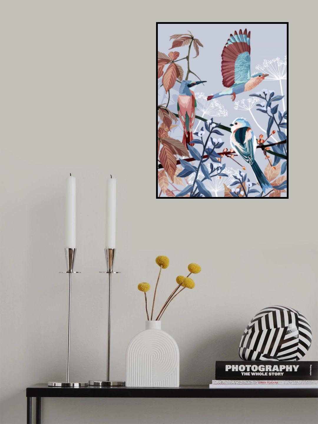 Birds of Winter Poster och Canvastavla
