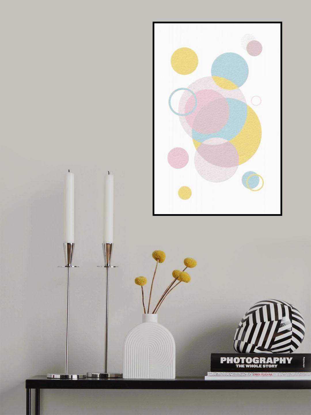 Pastel Circels Poster och Canvastavla