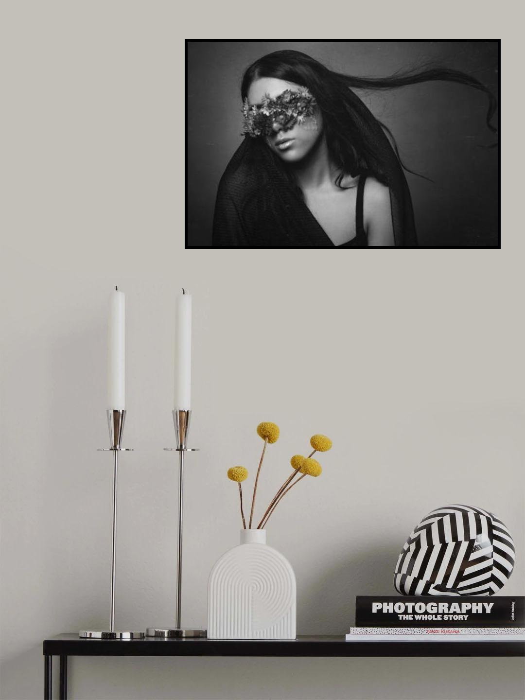 Girl with eyes of flowers Poster och Canvastavla