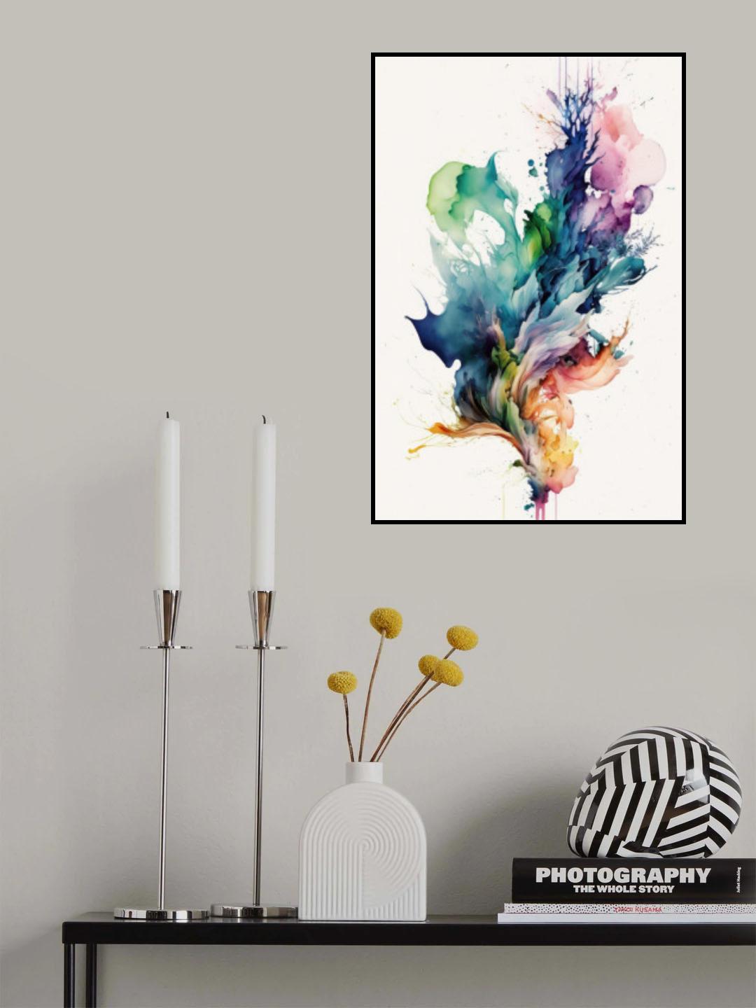 Leafy Whirlwind Poster och Canvastavla