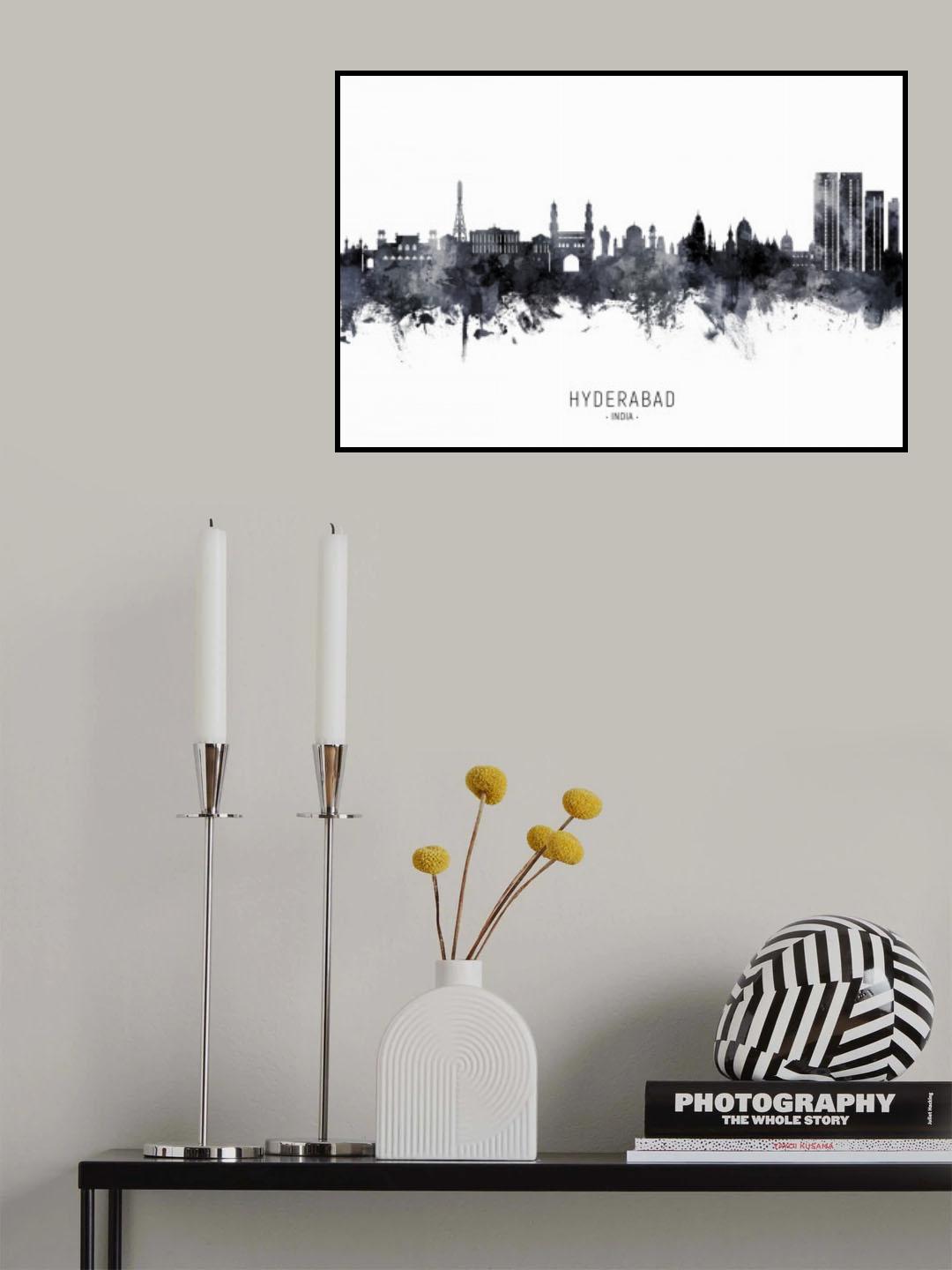 Hyderabad Skyline India Poster och Canvastavla