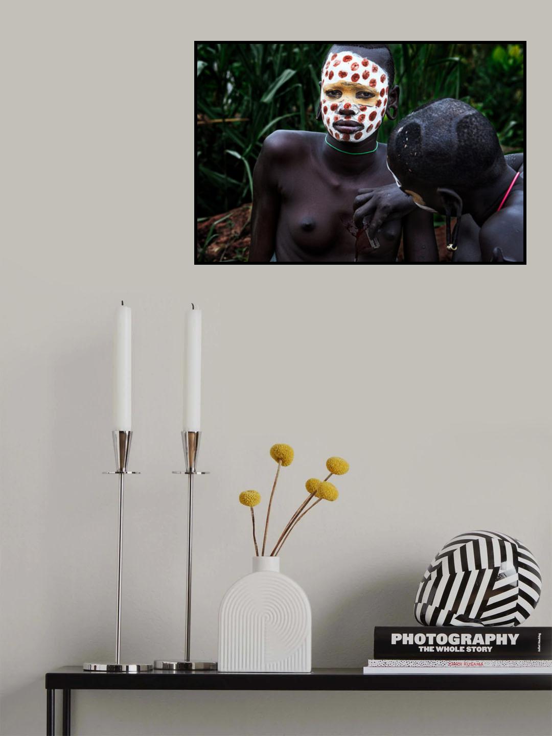 Making some scarifications - Ethiopia Poster och Canvastavla