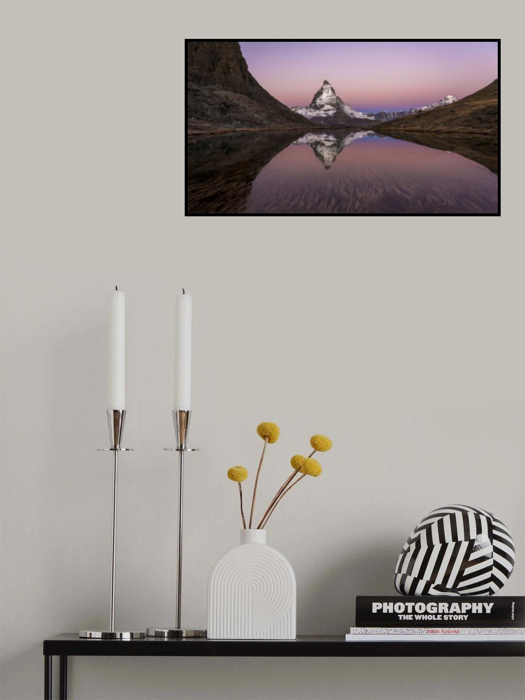 Matterhorn pink morning Poster och Canvastavla