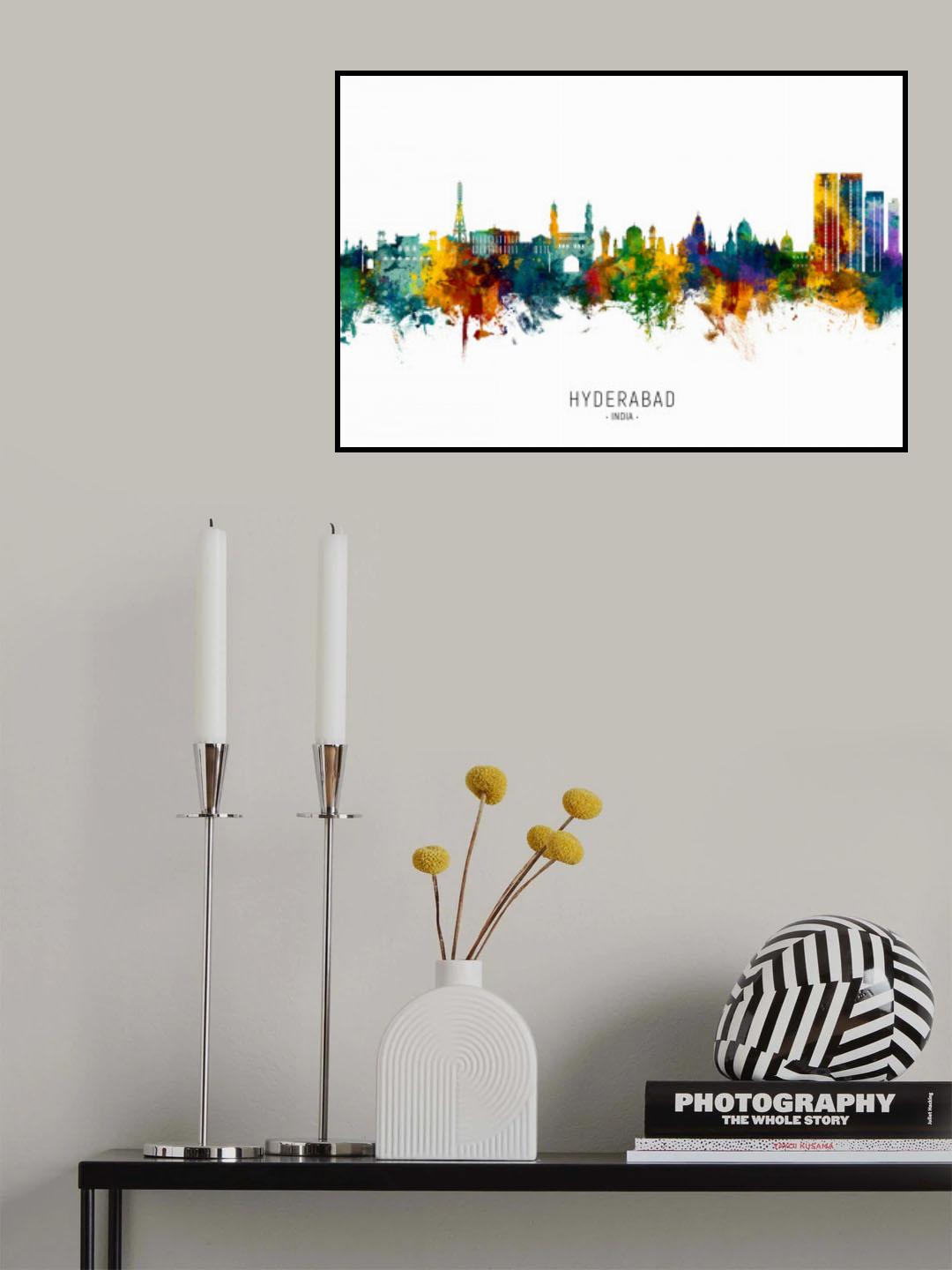 Hyderabad Skyline India Poster och Canvastavla