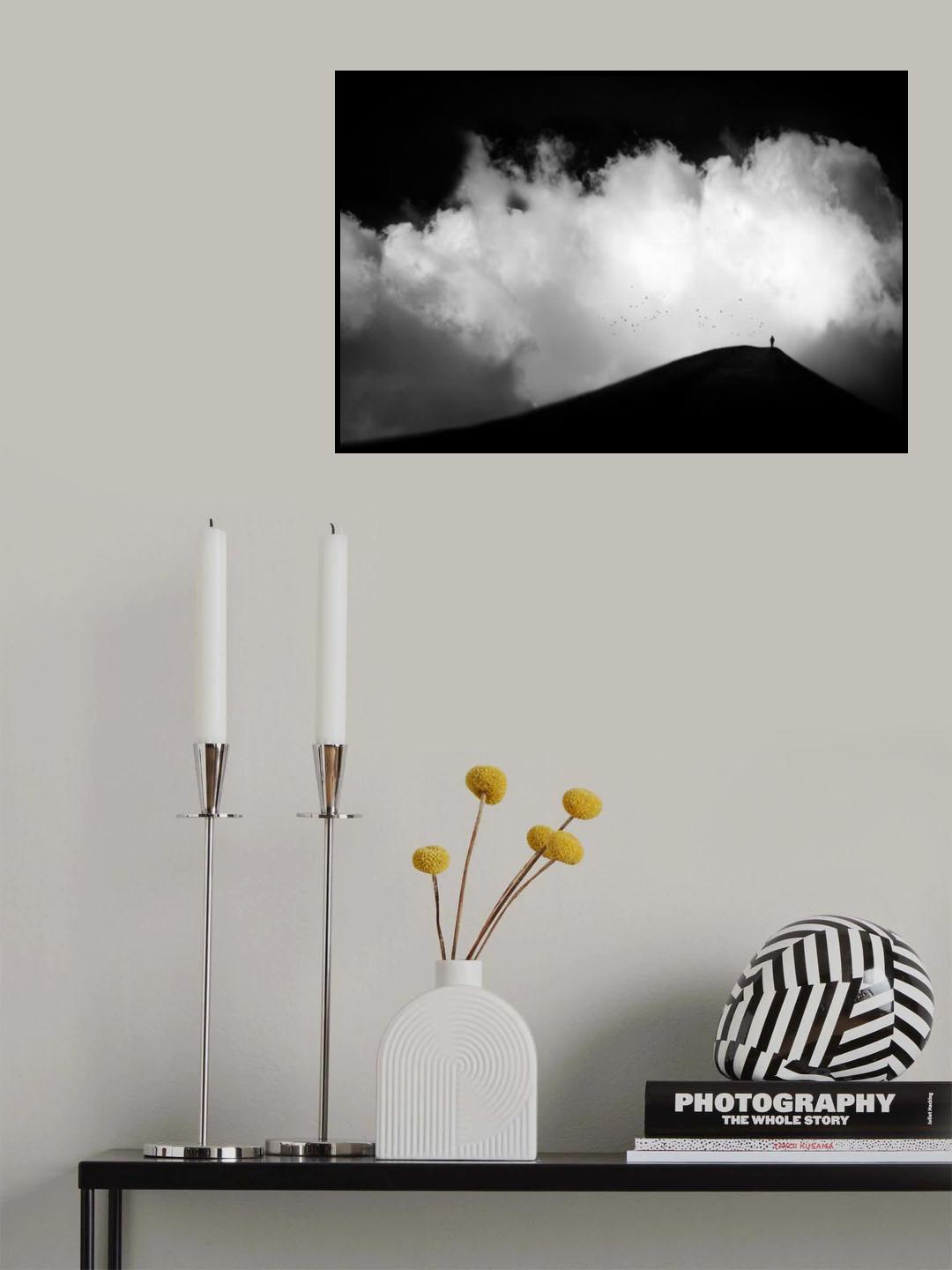 Alone with big clouds Poster och Canvastavla