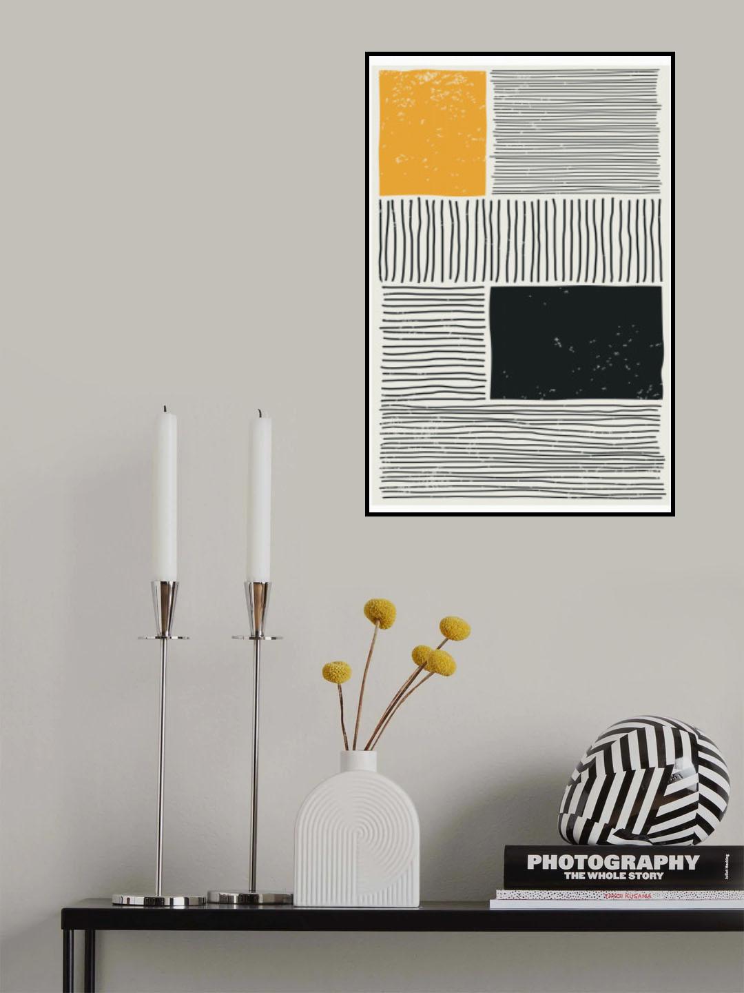 Black and Yellow #1 Poster och Canvastavla