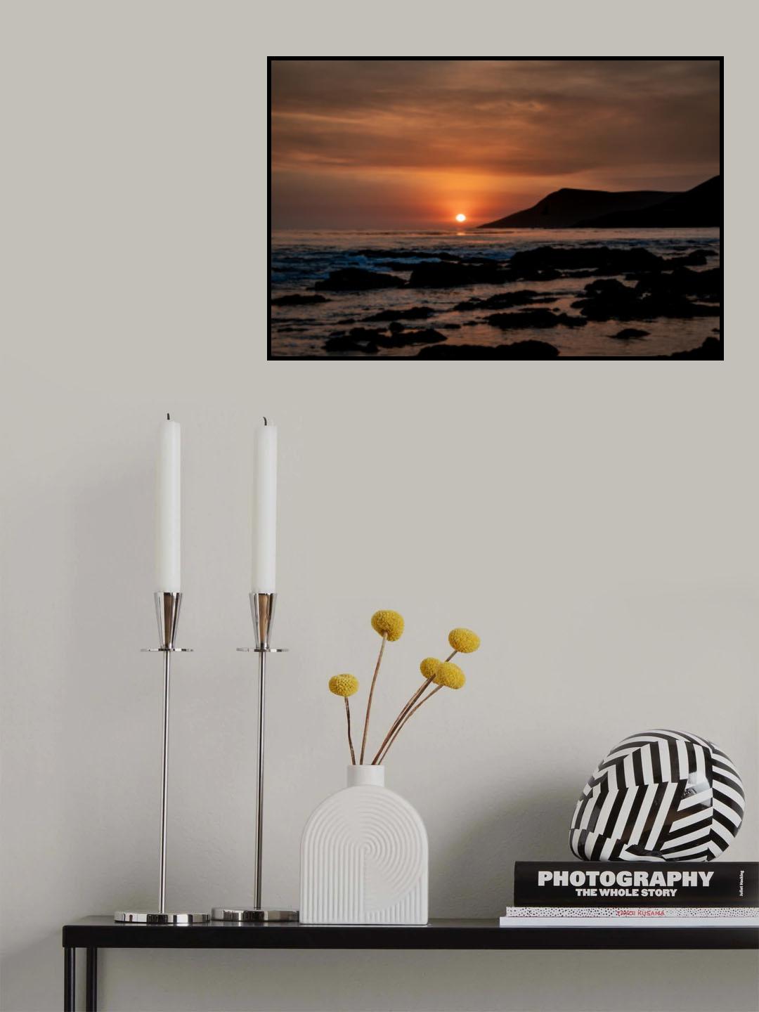 Orange Sunset Poster och Canvastavla
