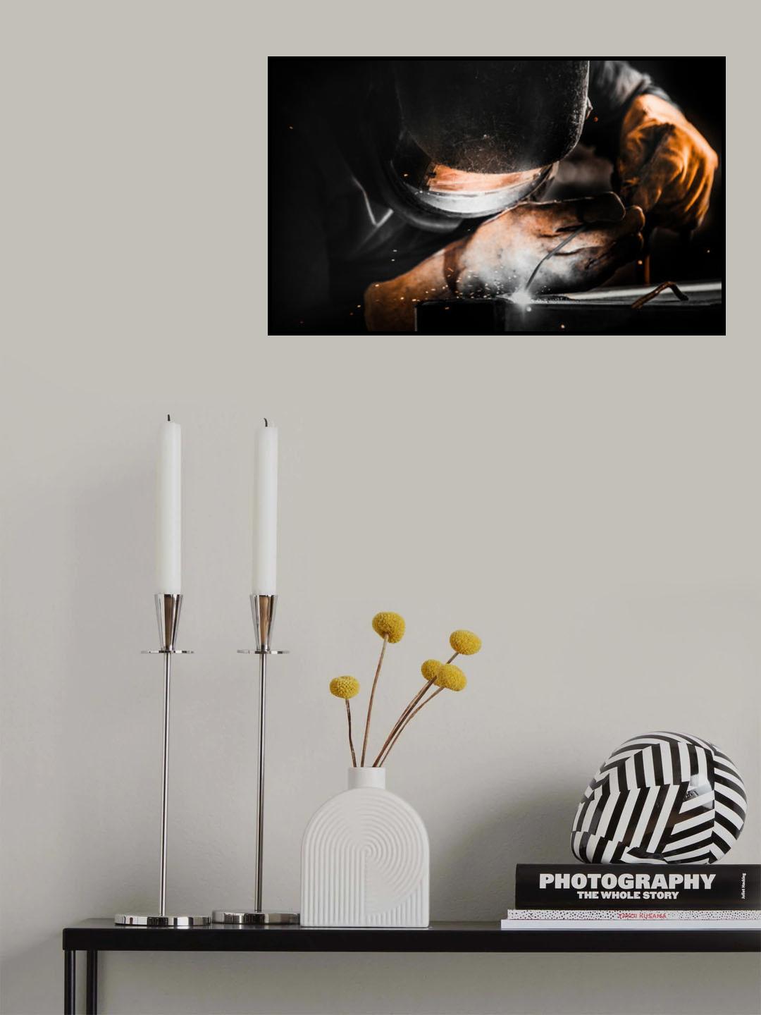 At work Poster och Canvastavla