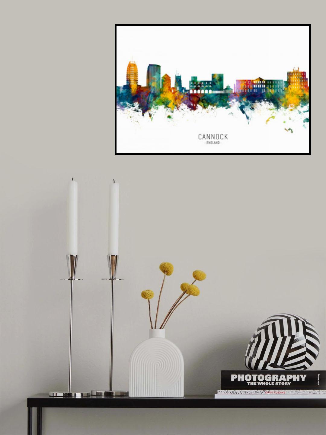 Cannock England Skyline Poster och Canvastavla