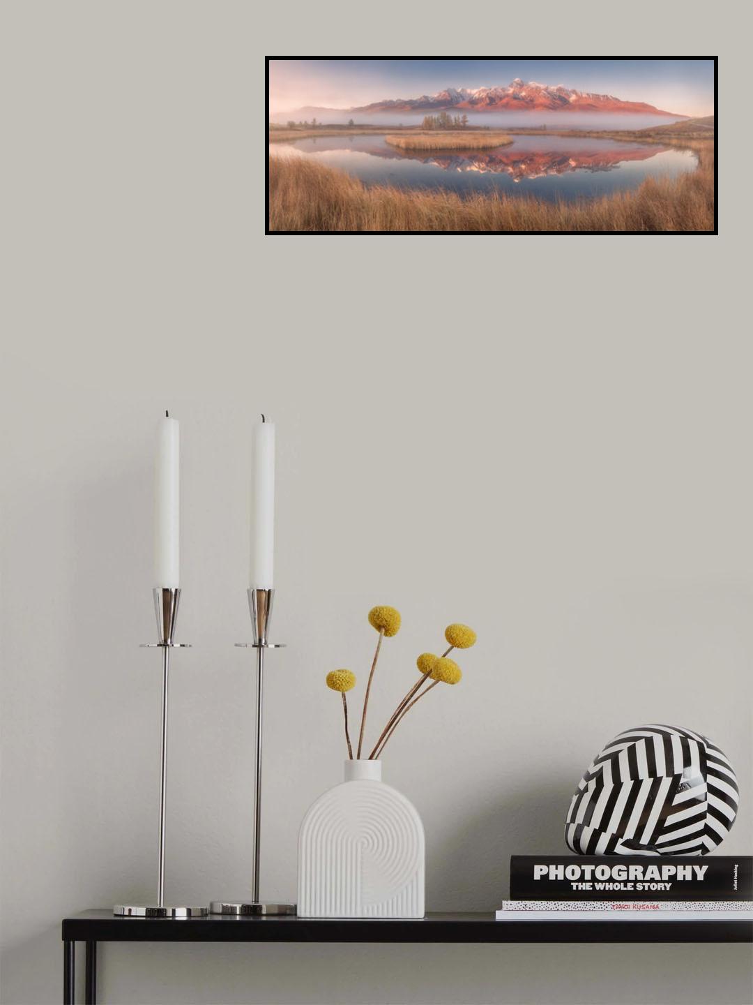 Misty morning in the Altai Poster och Canvastavla