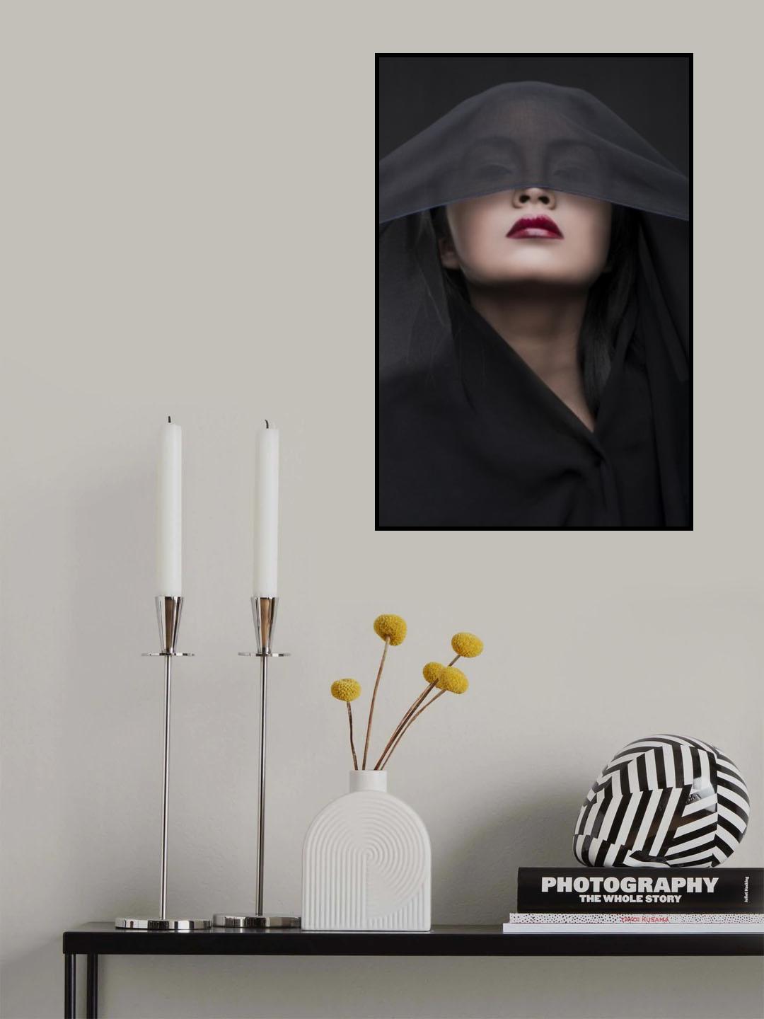 Her Red Lips Poster och Canvastavla