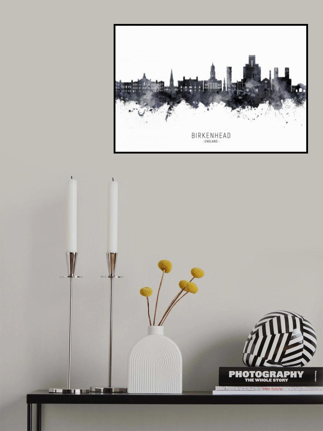 Birkenhead England Skyline Poster och Canvastavla