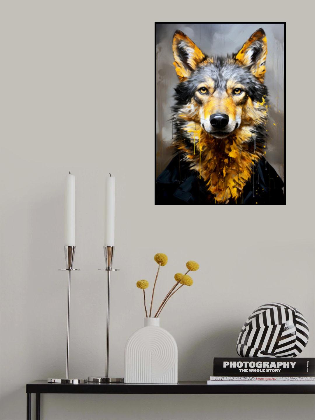 Wolf animal art #wolf Poster och Canvastavla