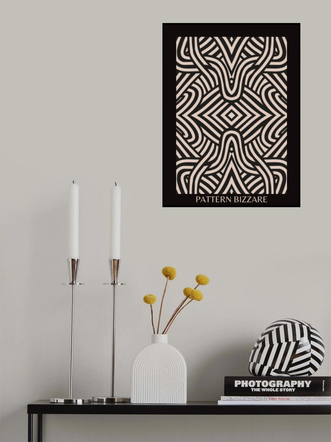Black Pattern Bizarre 3 Poster och Canvastavla