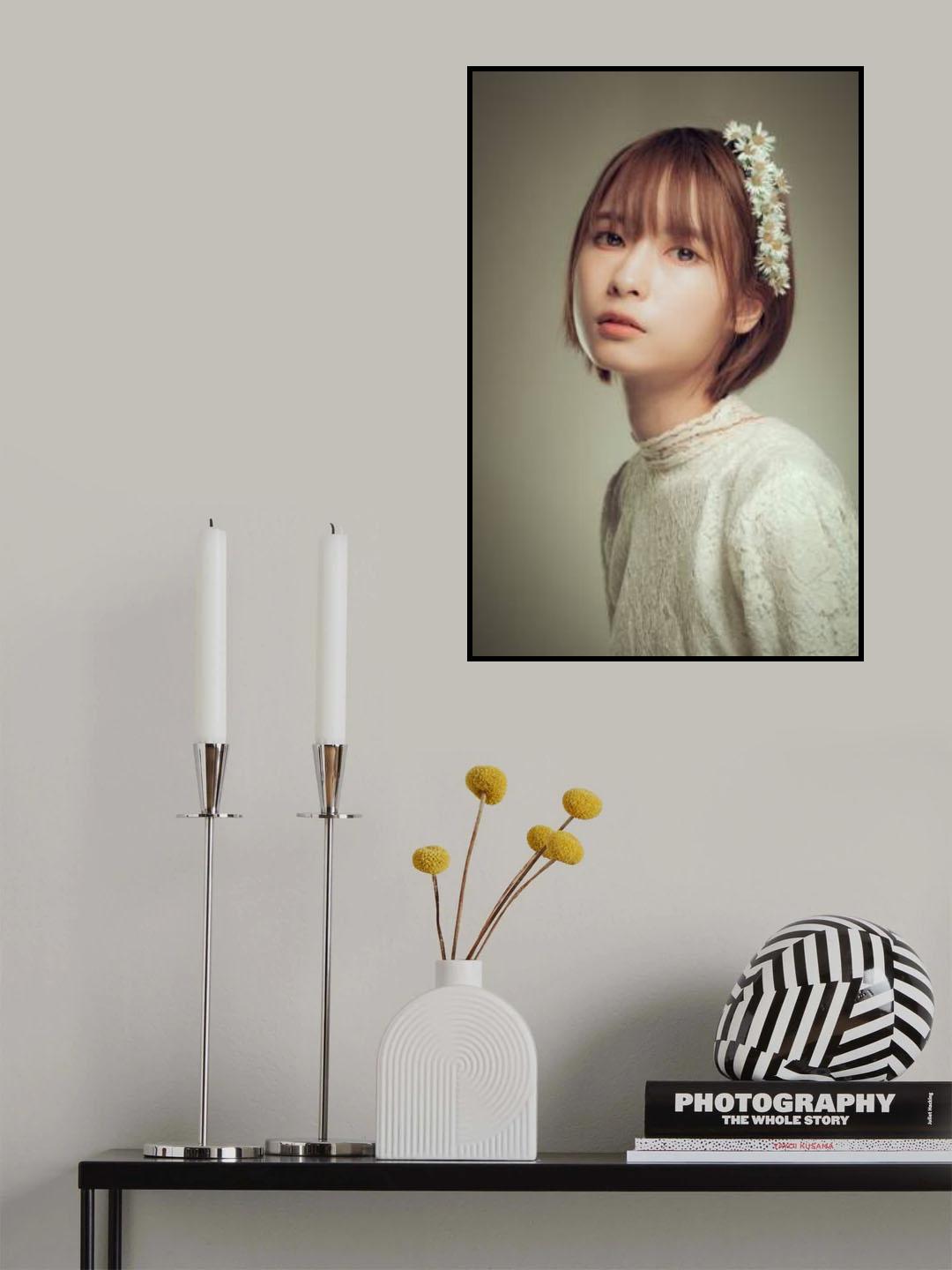 White flower Poster och Canvastavla