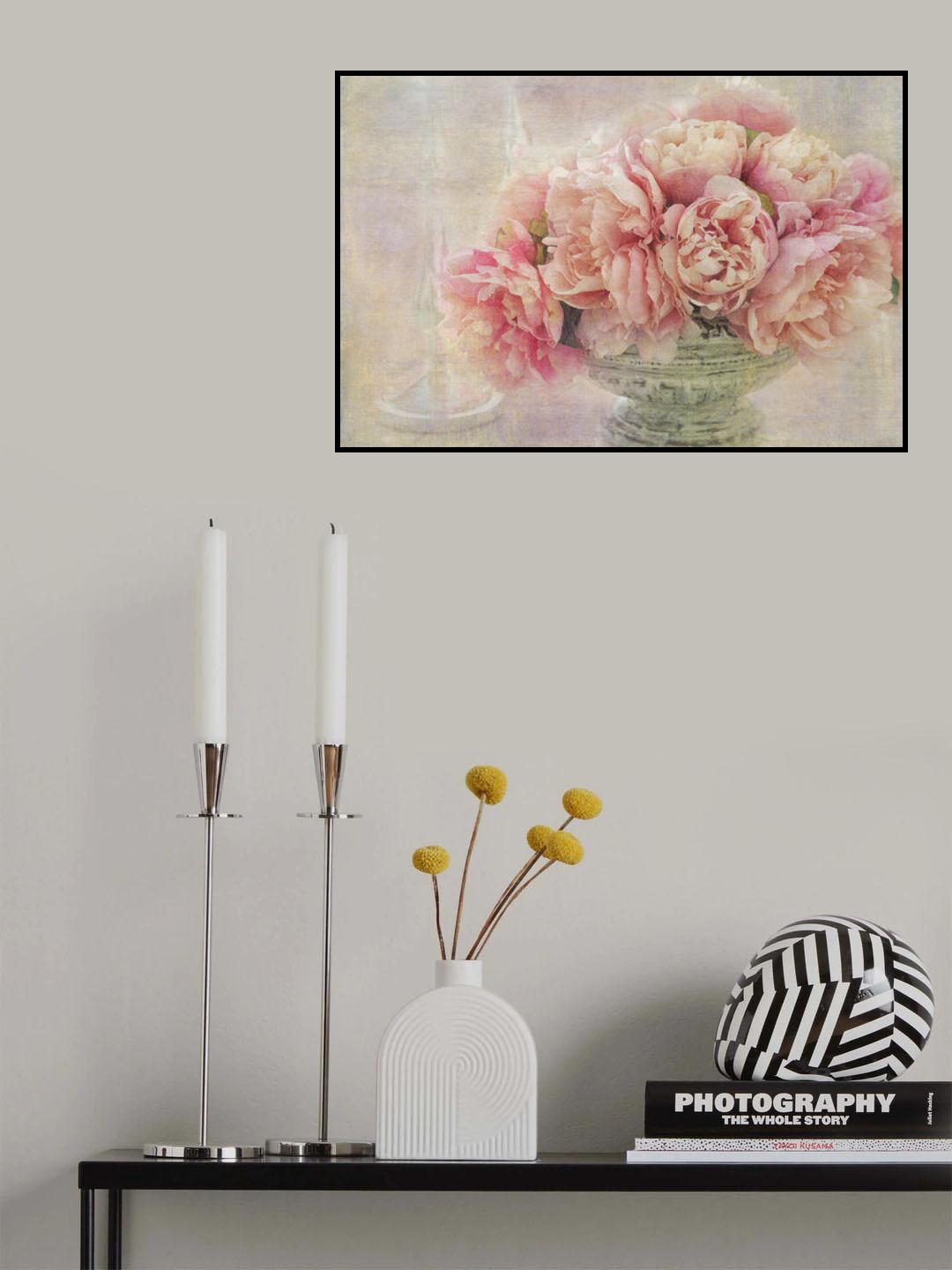 A Posy of Pink Peonies Poster och Canvastavla