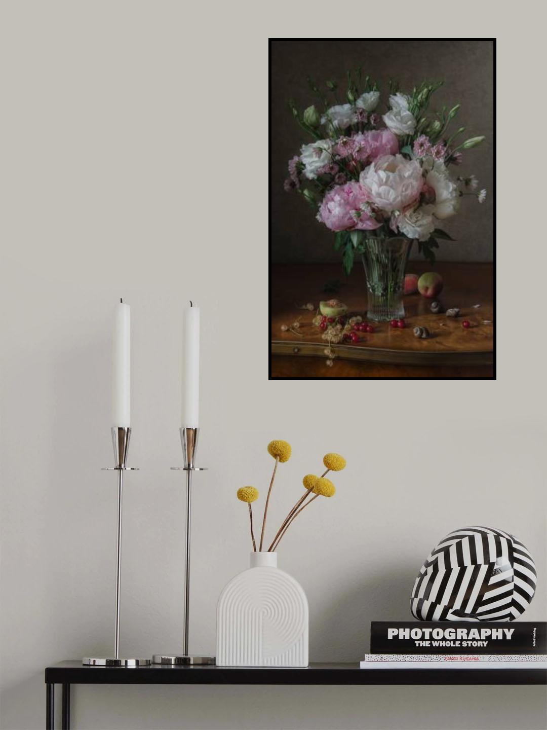 Peonies and eustoma Poster och Canvastavla