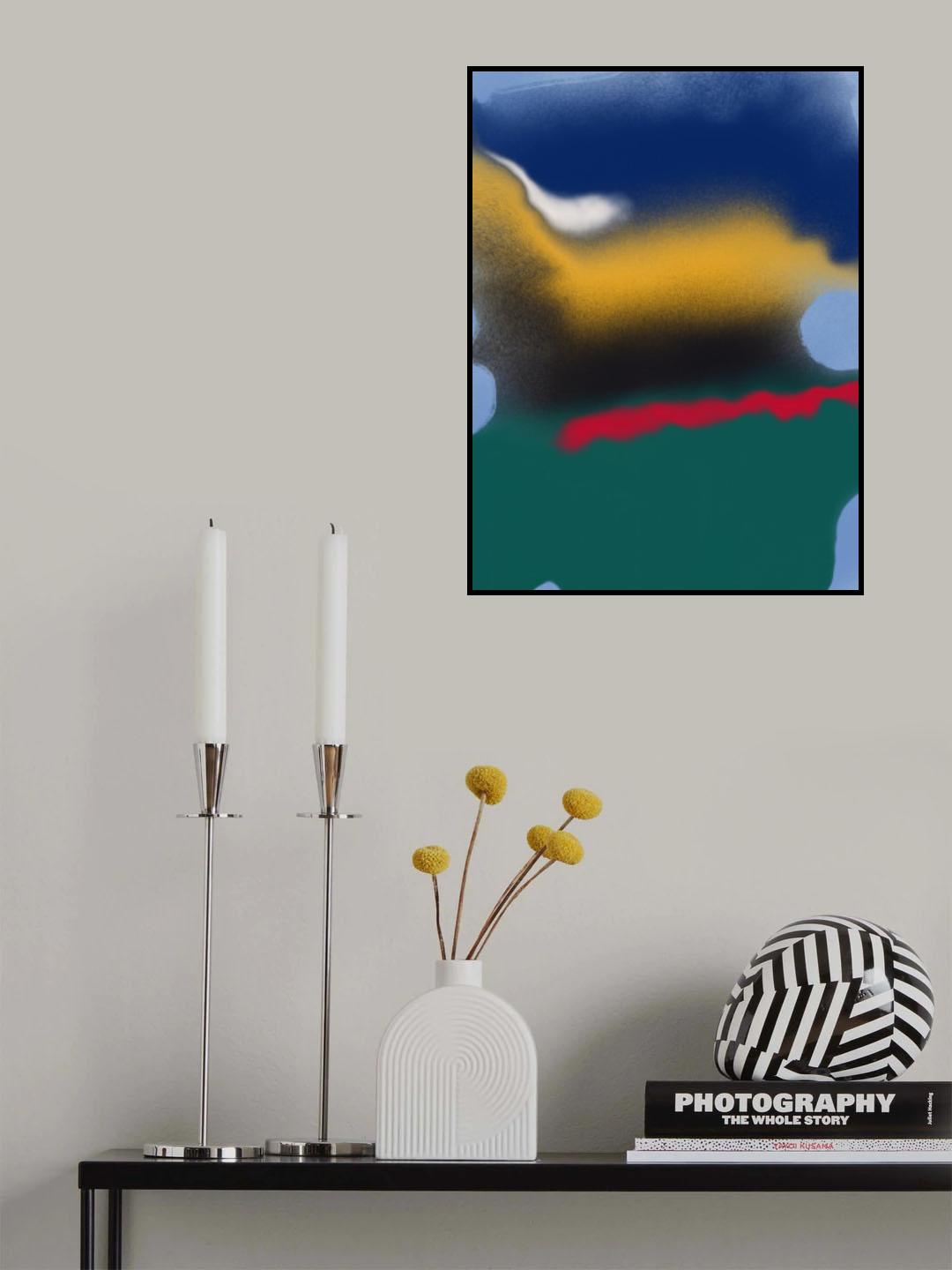 Blending Blue With Yellow Poster och Canvastavla