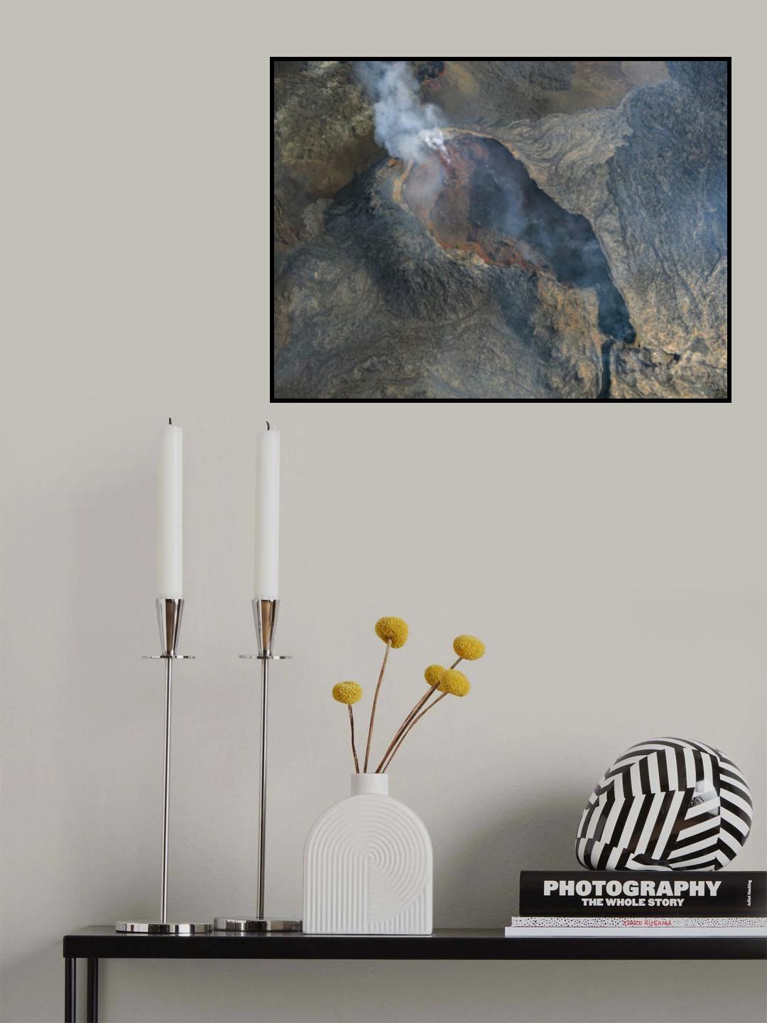 Fagradalsfjall Volcano Poster och Canvastavla
