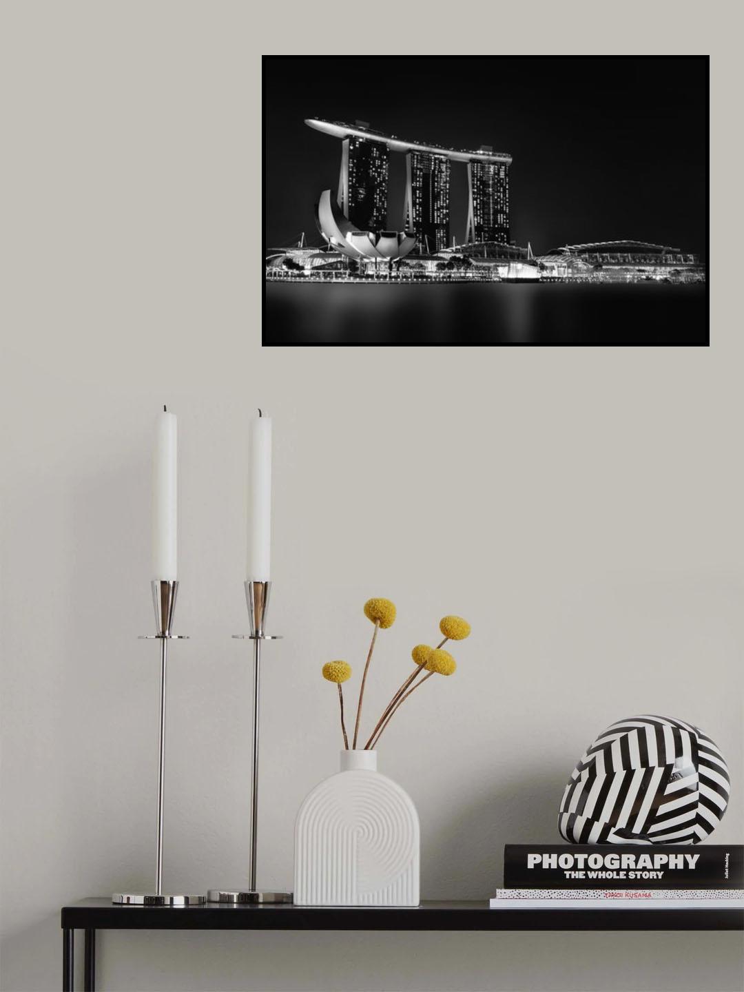 Twinkling Singapore Poster och Canvastavla