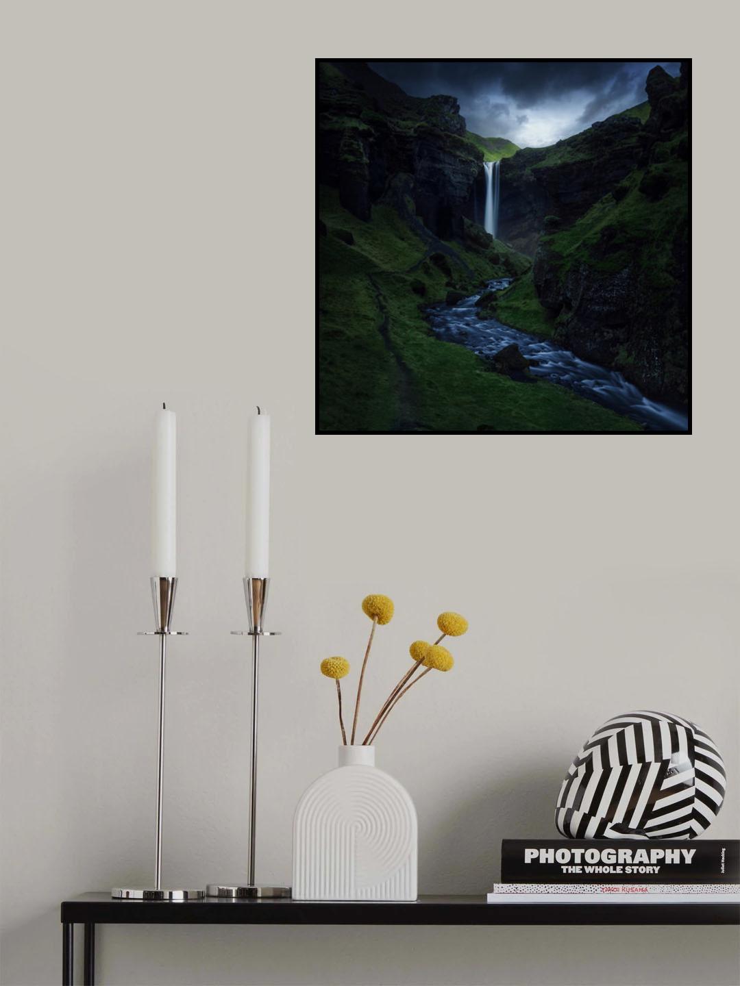 Kvernufoss Poster och Canvastavla