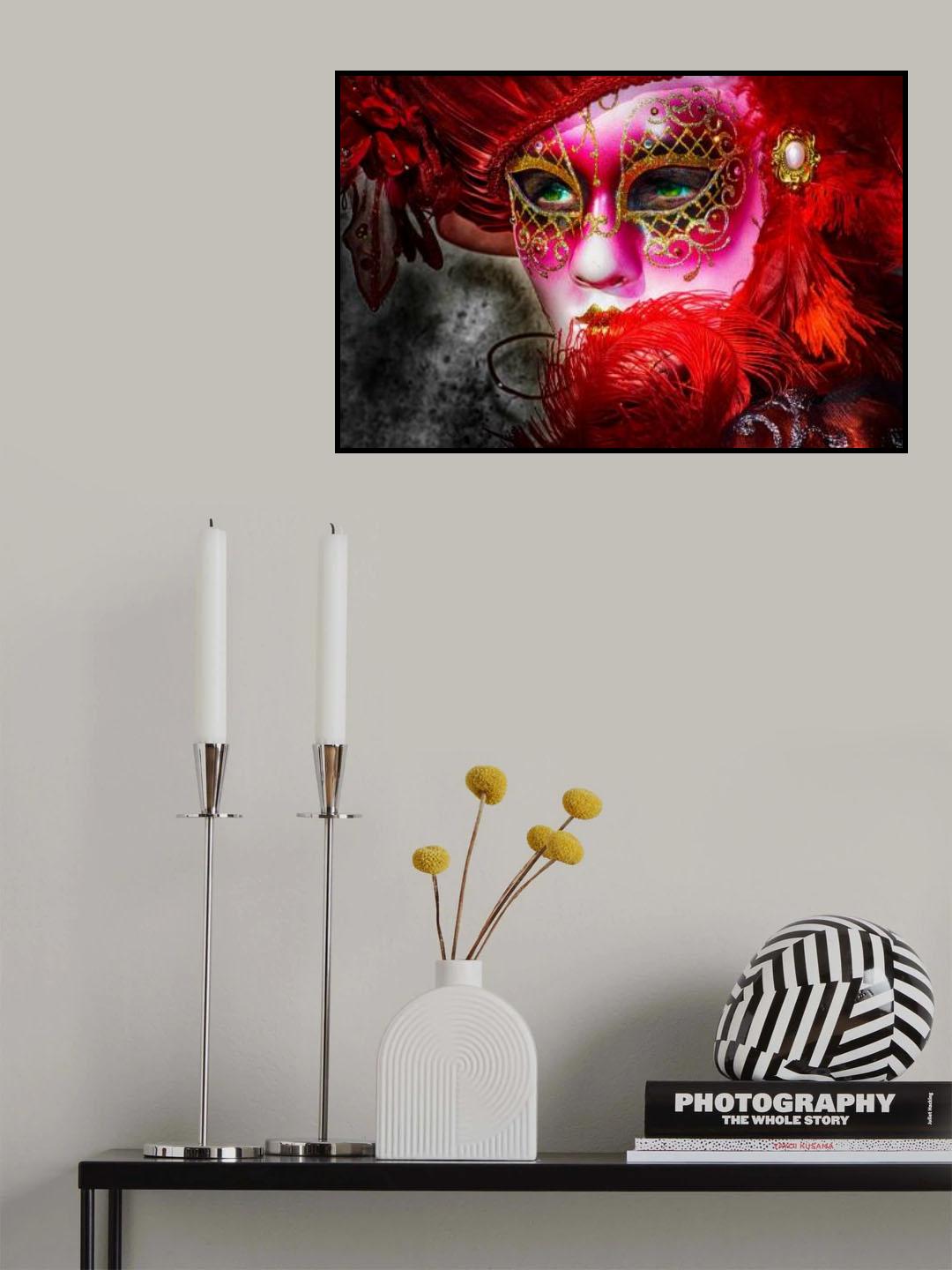 Green eyes and the mask Poster och Canvastavla