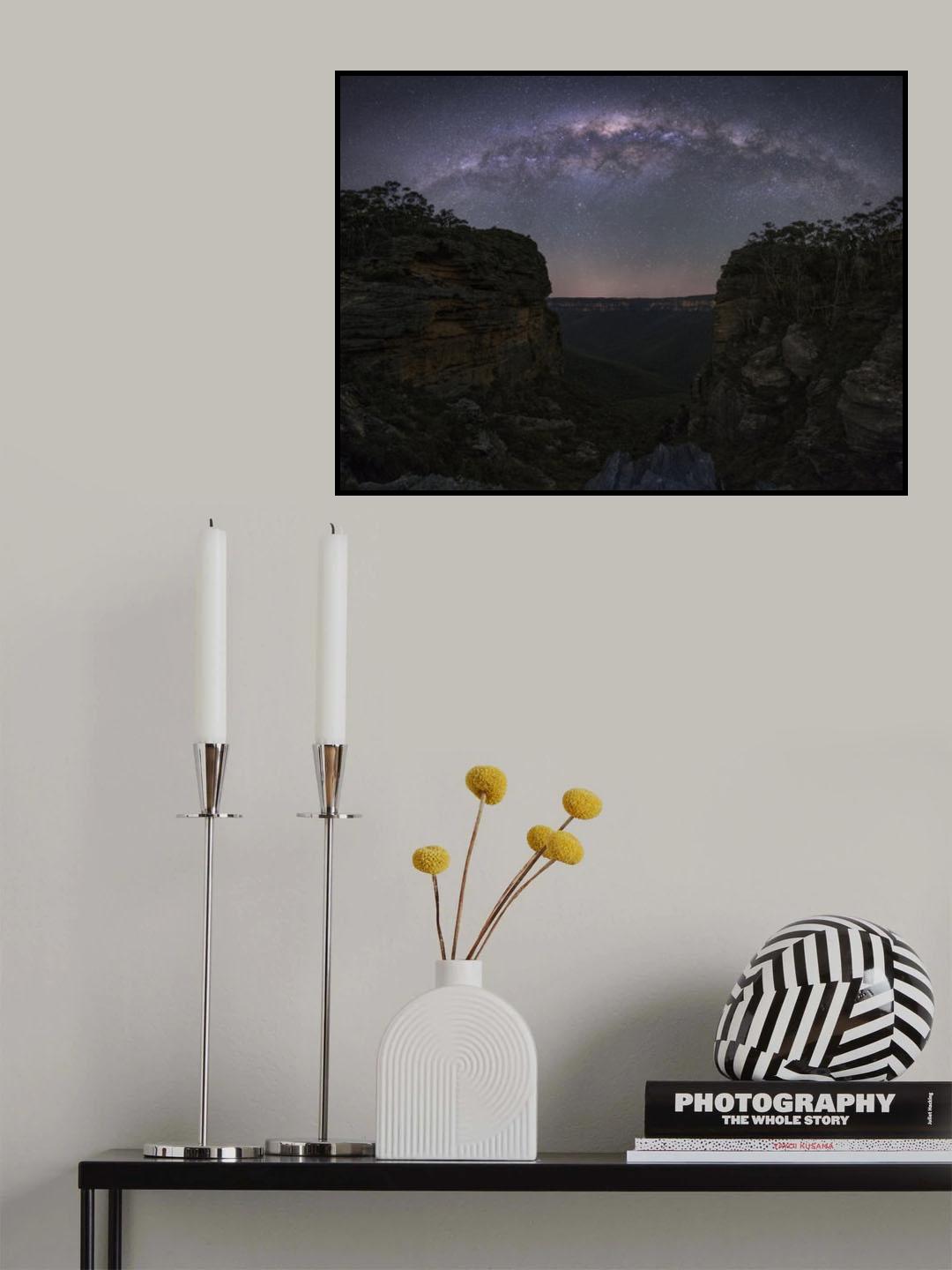 Night Sky over Blue Mountains Poster och Canvastavla