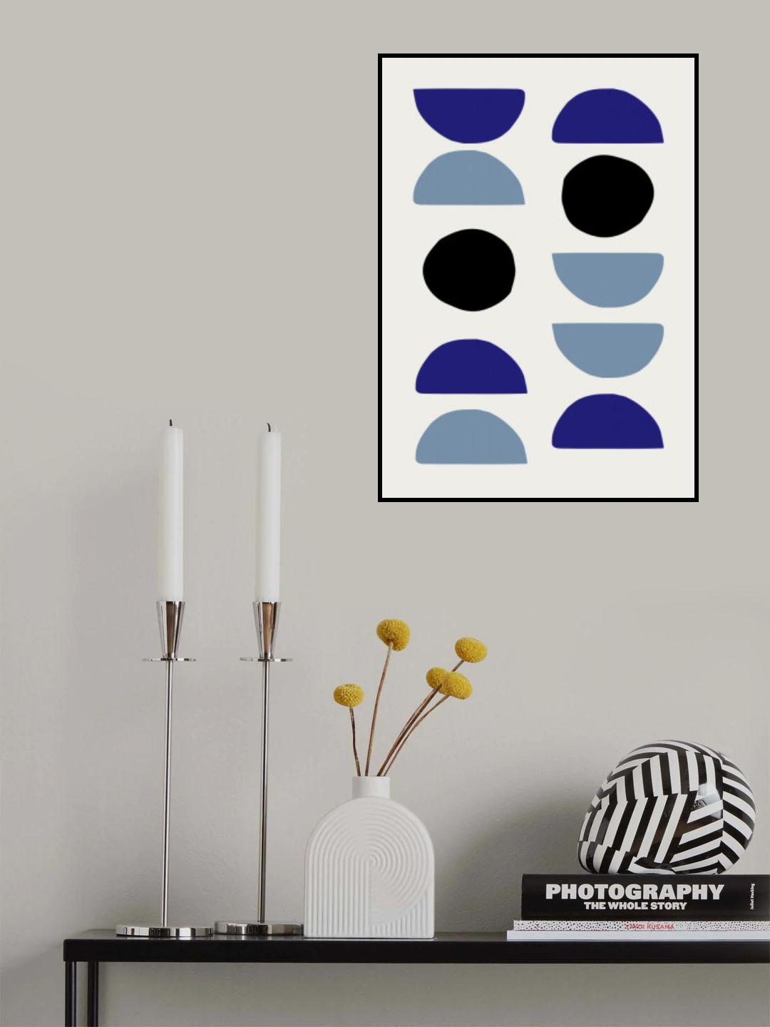 Blue Shapes 2 Poster och Canvastavla