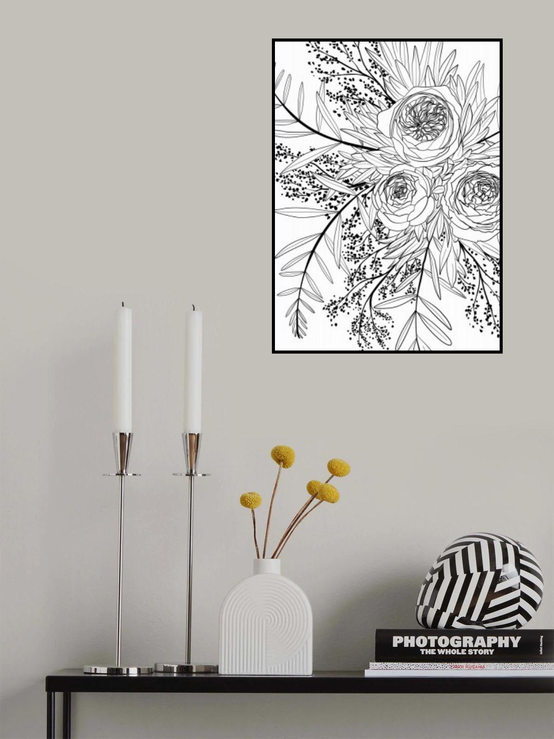 Haruyo bouquet Poster och Canvastavla