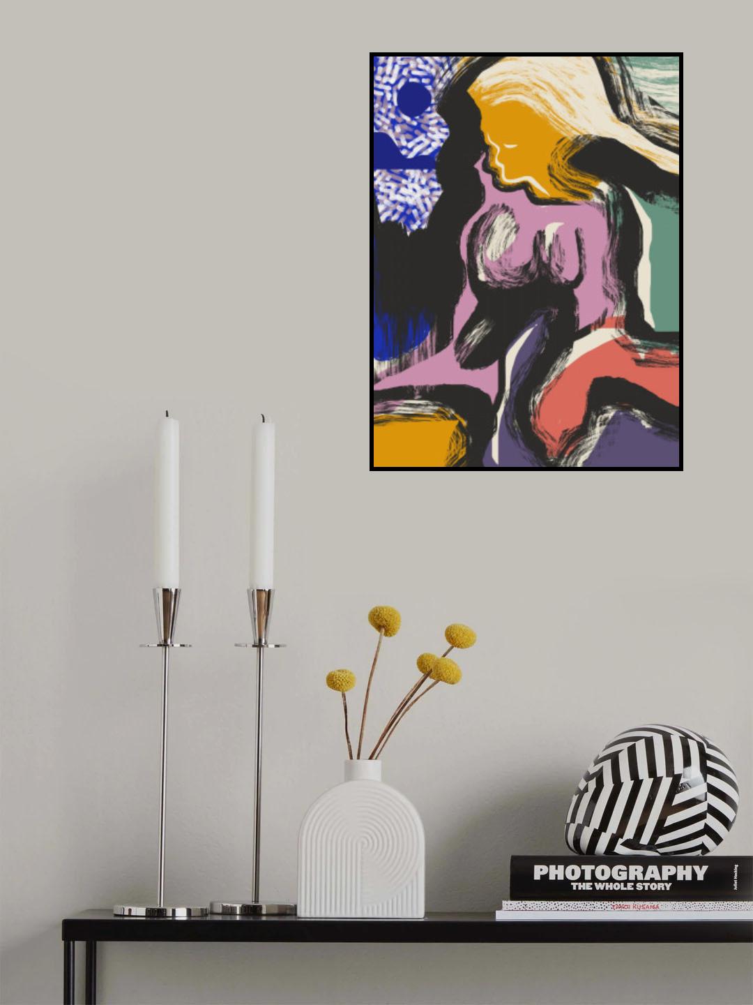 Sitting Muse Abstract Poster och Canvastavla