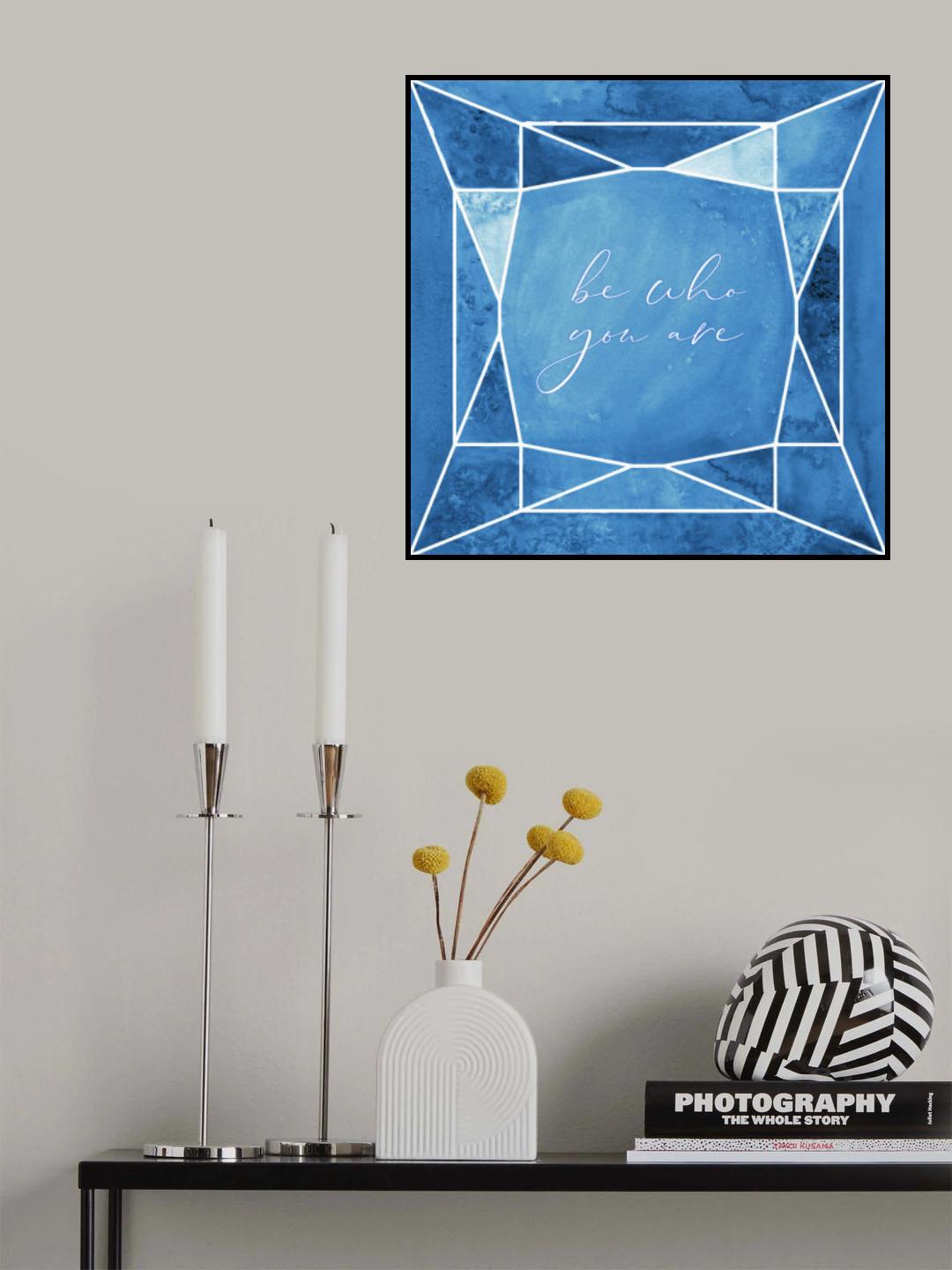 Be who you are gem night blue Poster och Canvastavla