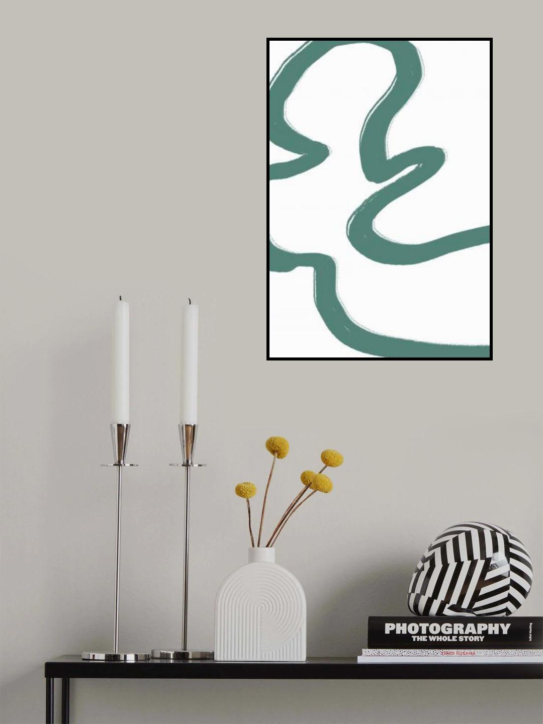 Road Green Poster och Canvastavla