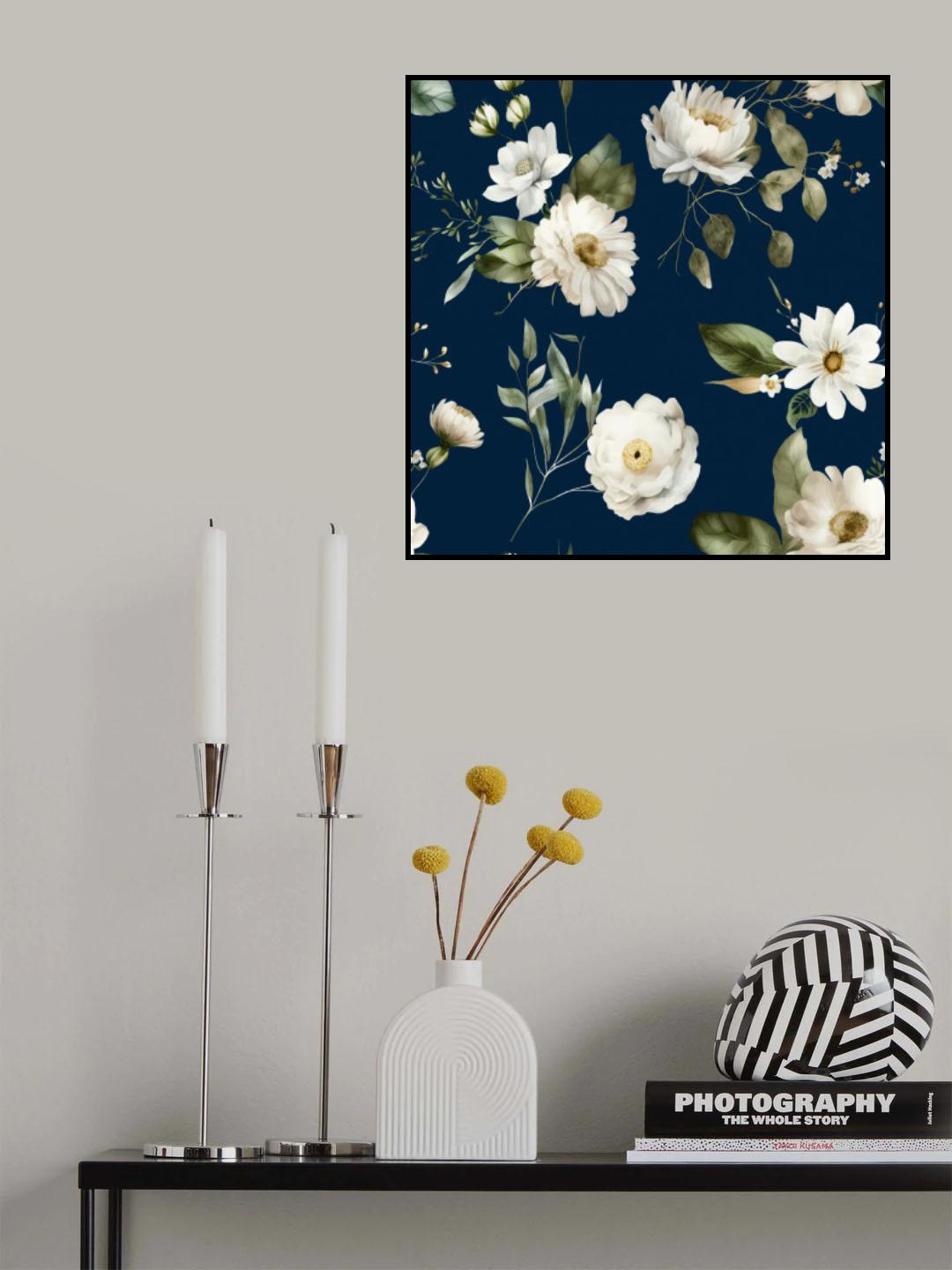 Wall Mural Wh 1 4096 Dark Blue Poster och Canvastavla