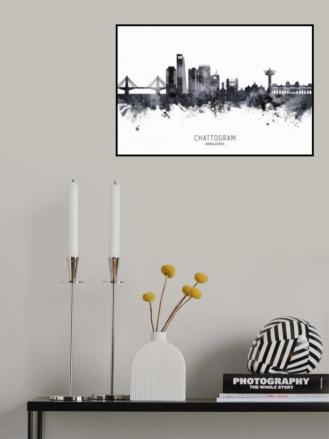 Chattogram Bangladesh Skyline Poster och Canvastavla