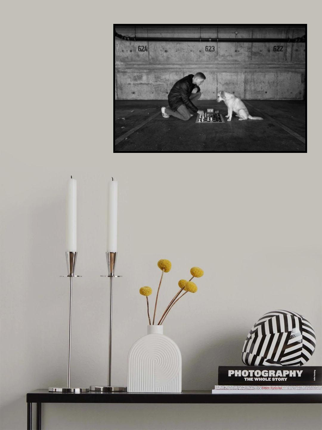 Playing Chess Poster och Canvastavla