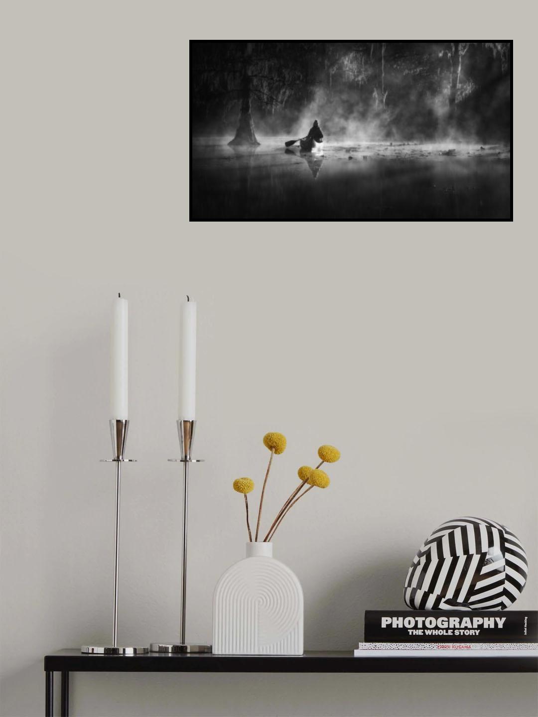 Paddling through fog Poster och Canvastavla