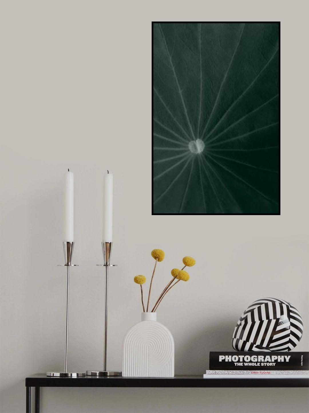 Dark green leaf Poster och Canvastavla