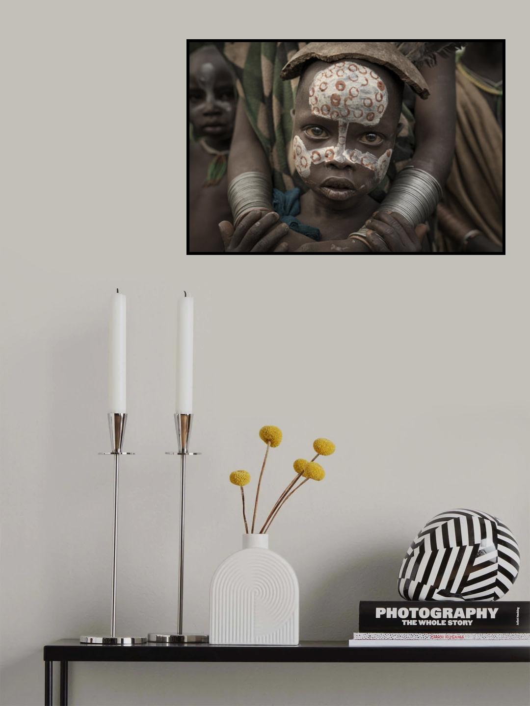 Ethiopian Suri tribes Poster och Canvastavla