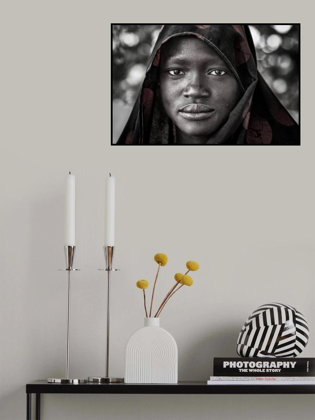 Mundari tribe woman-South Sudan Poster och Canvastavla