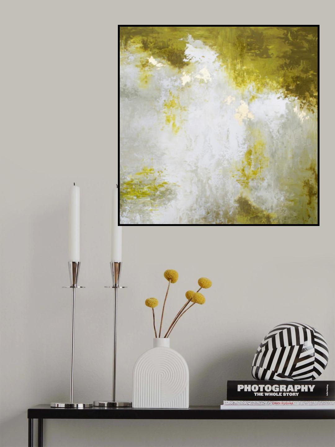 Abstract Moss Green 1 Poster och Canvastavla