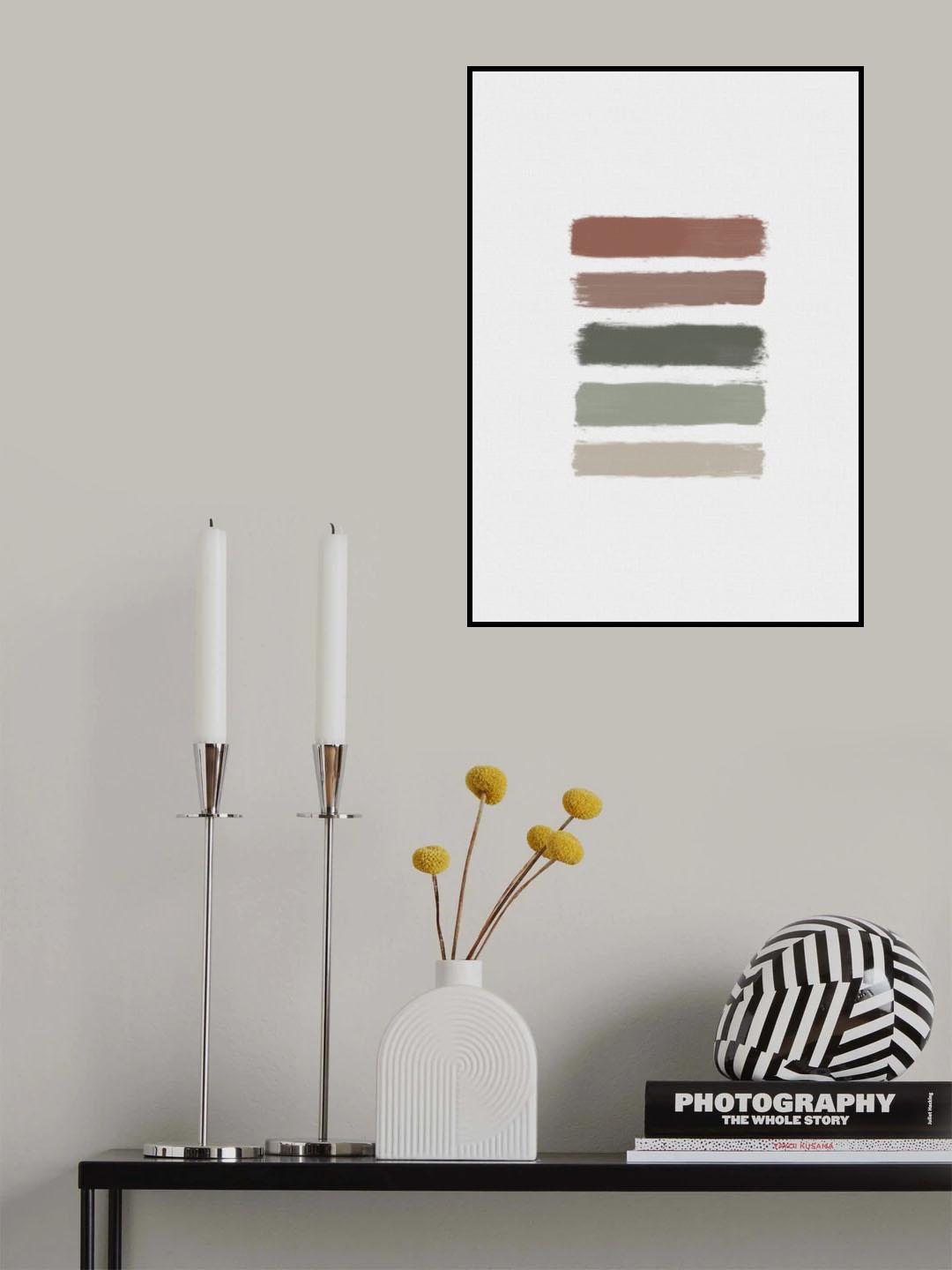 Ombre Earth Tones Poster och Canvastavla