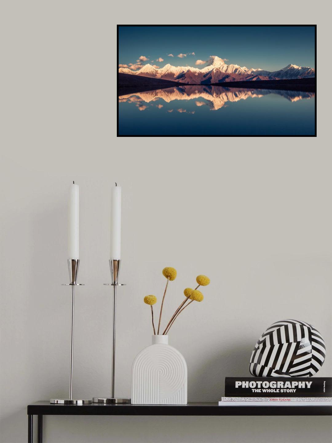 Minya Konka sunset 《王者之峰》 Poster och Canvastavla