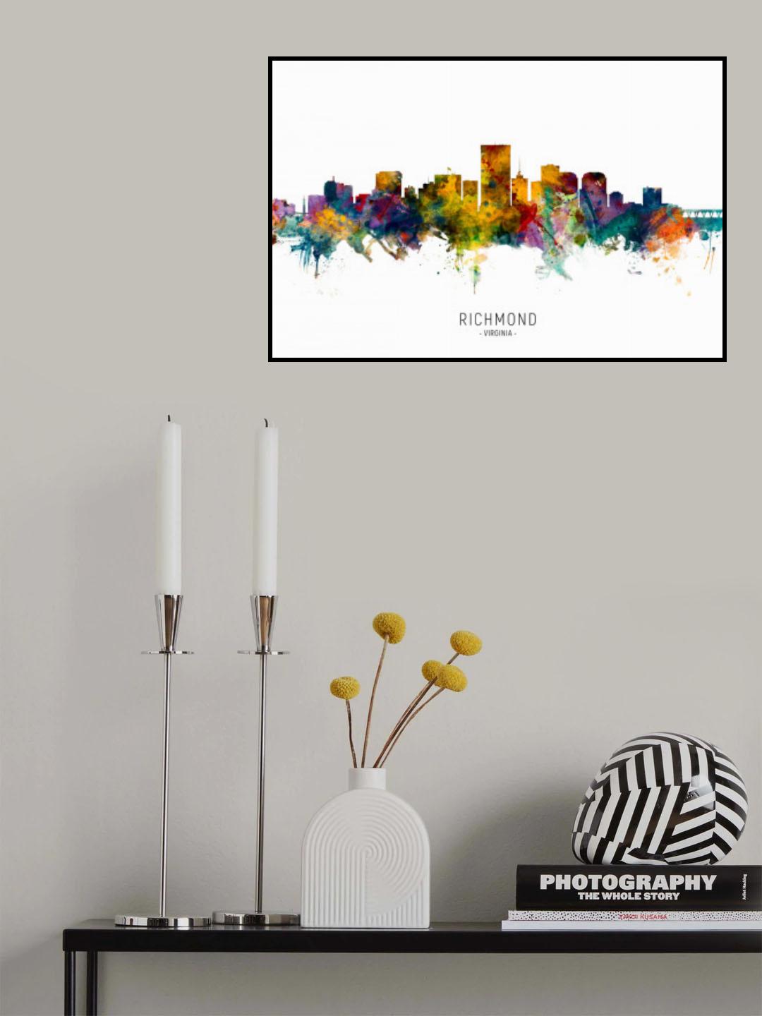 Richmond Virginia Skyline Poster och Canvastavla