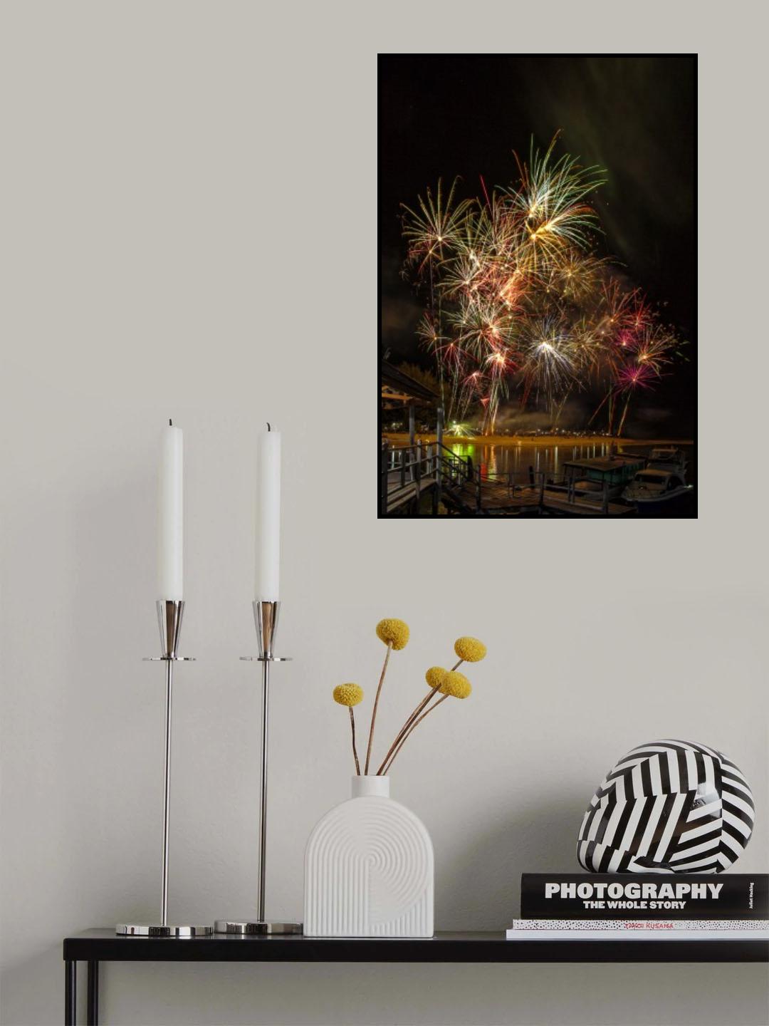 Fireworks over Derawan Island's skies Poster och Canvastavla