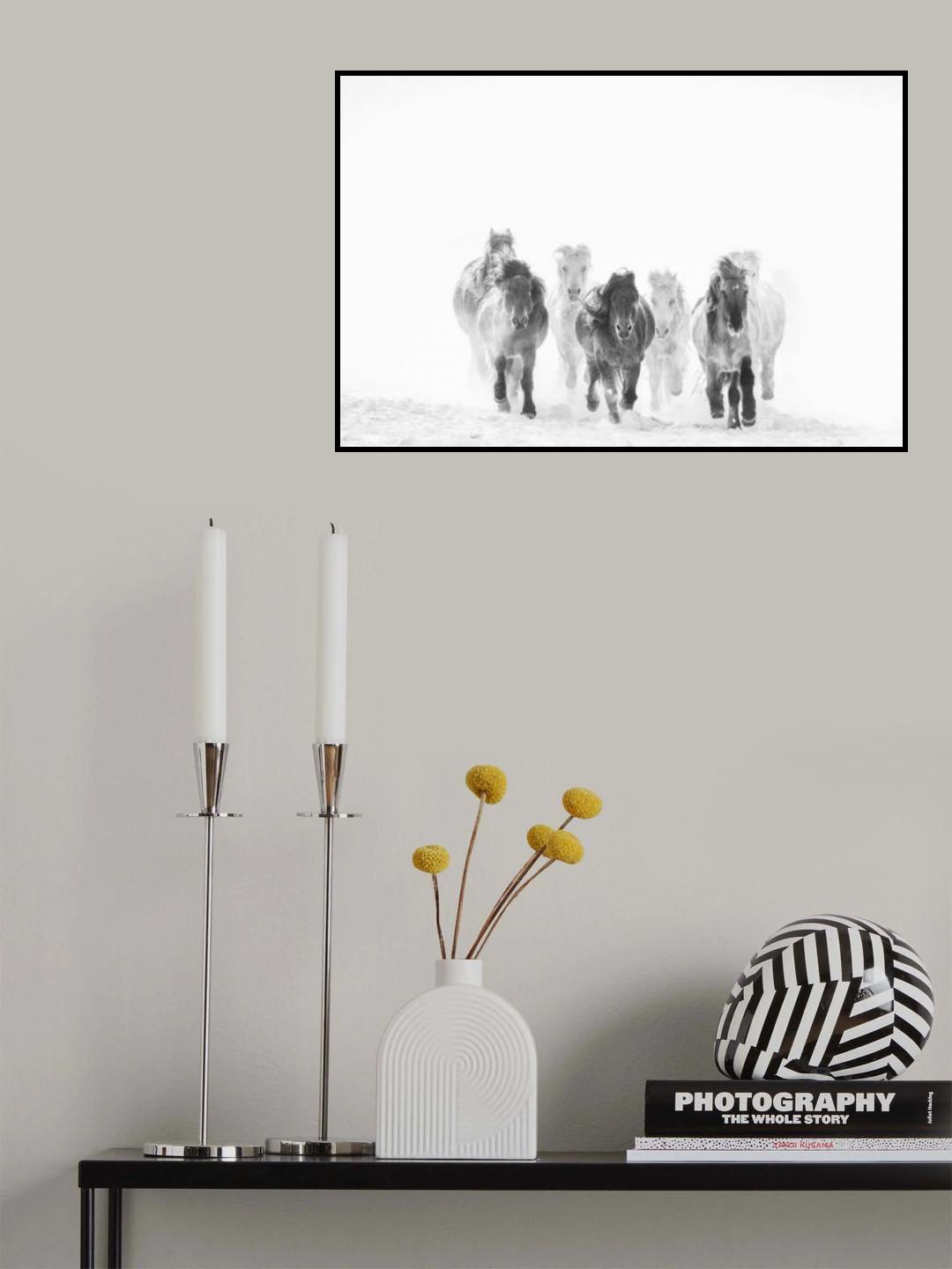 Running in the snow Poster och Canvastavla