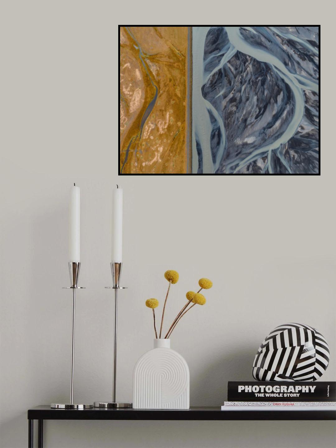 Glacial delta Poster och Canvastavla
