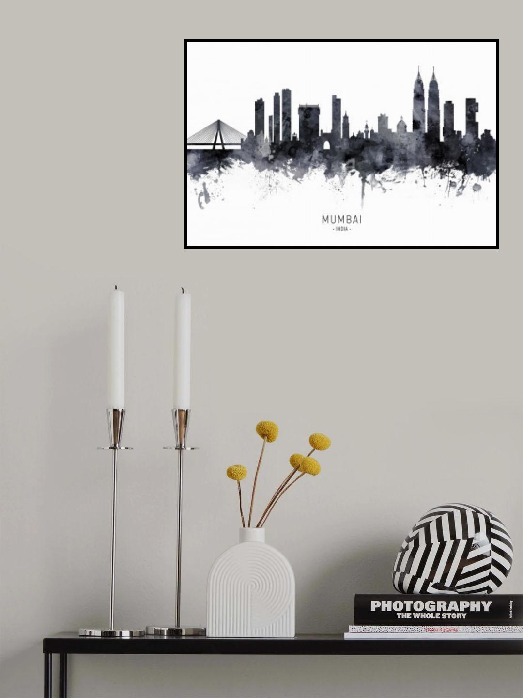 Mumbai Skyline India Bombay Poster och Canvastavla