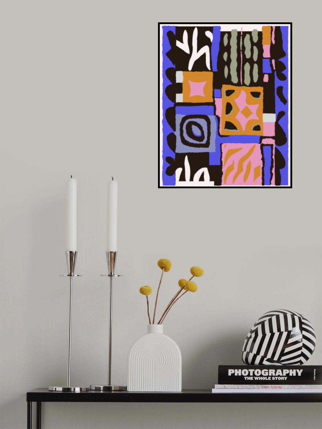 Purple Peru Pattern Poster och Canvastavla