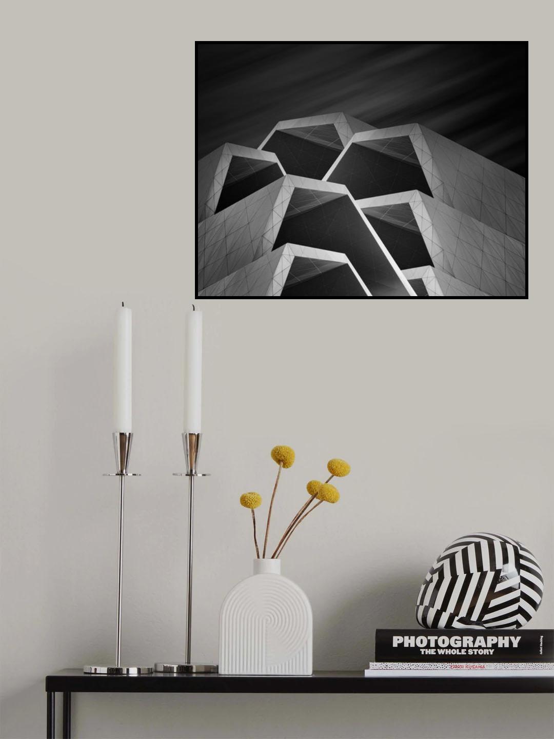 Interlaced building Poster och Canvastavla