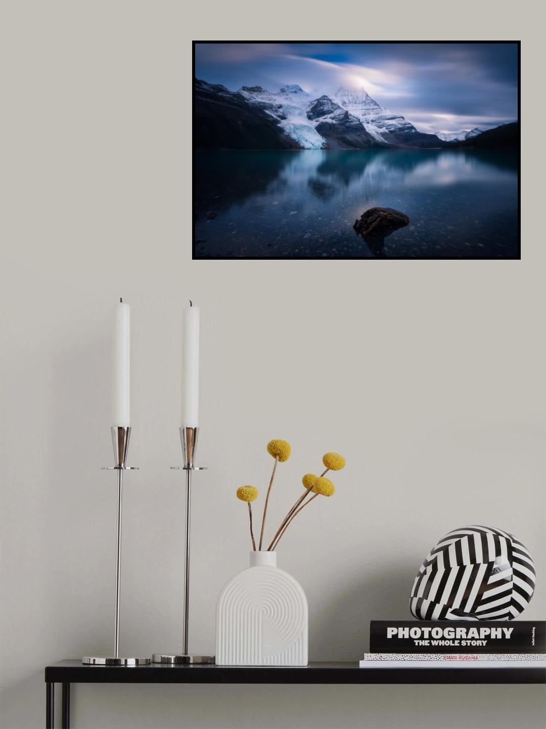 Dusk at Berg Lake Poster och Canvastavla